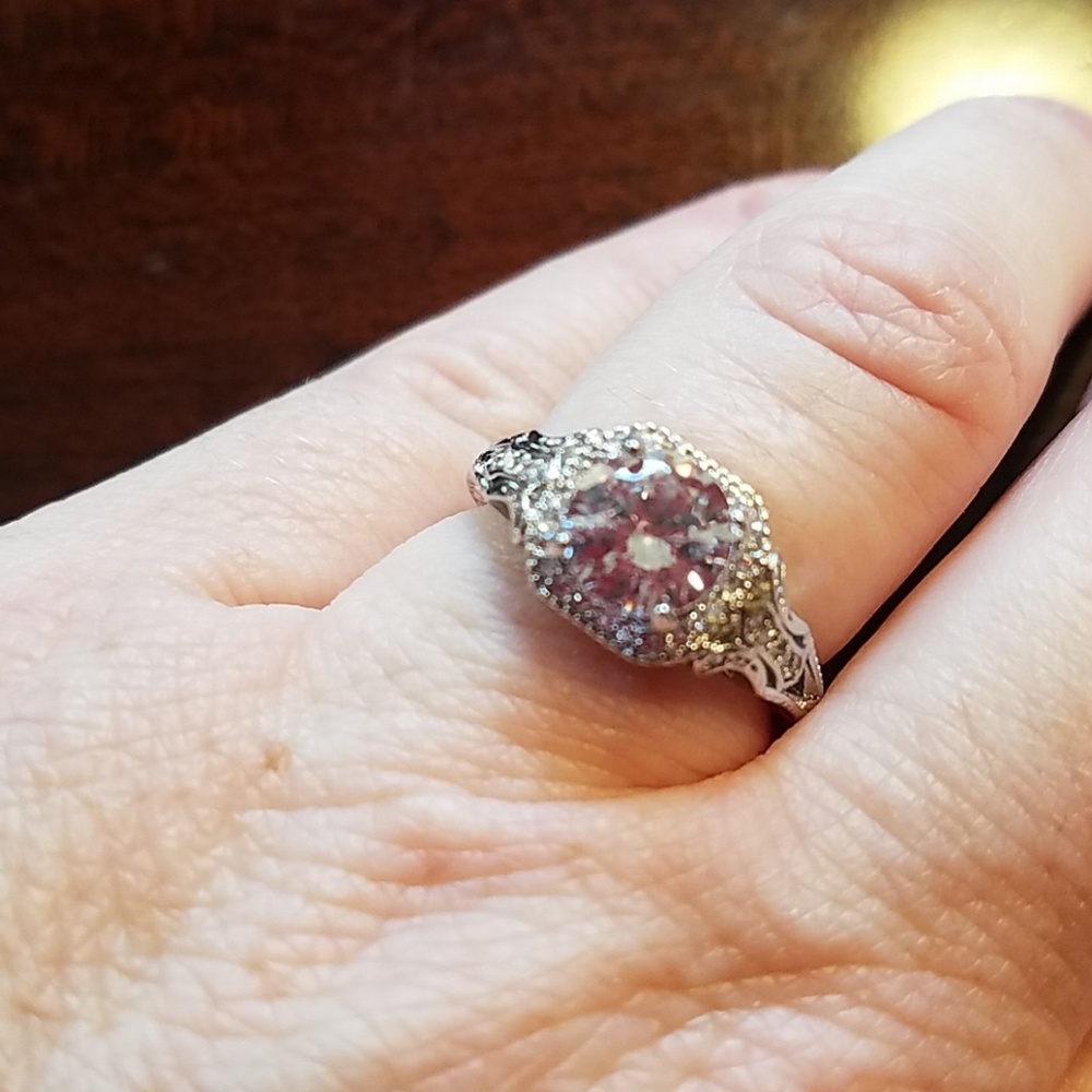 EXQUISITE 7.81CT CZ & .925 STERLING SILVER RING - Picture 5 of 6